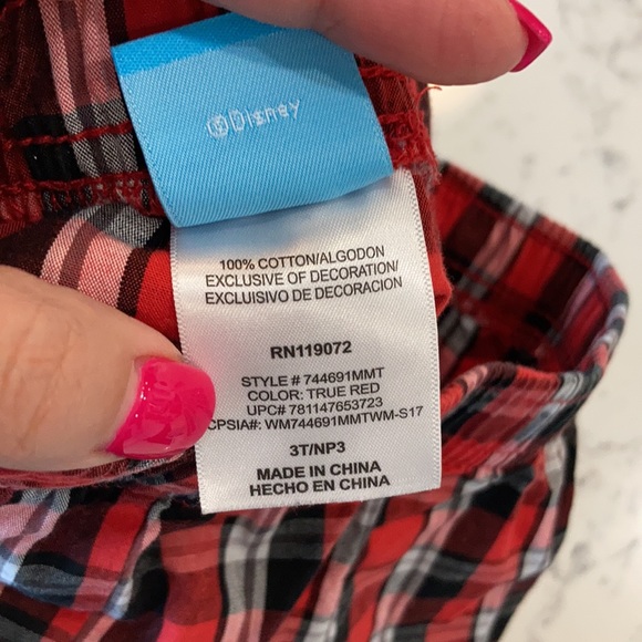 Plaid Mickey Mouse shorts - Picture 4 of 5